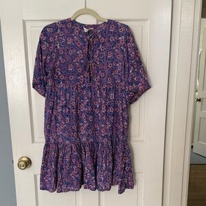 Emerson Fry Purple Floral Print Dress